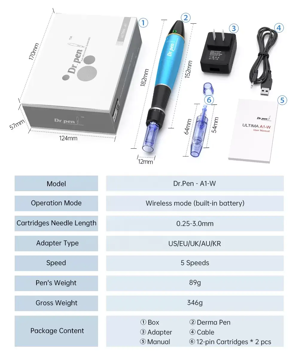 Dr pen A1 3.0mm microneedling -  - 3