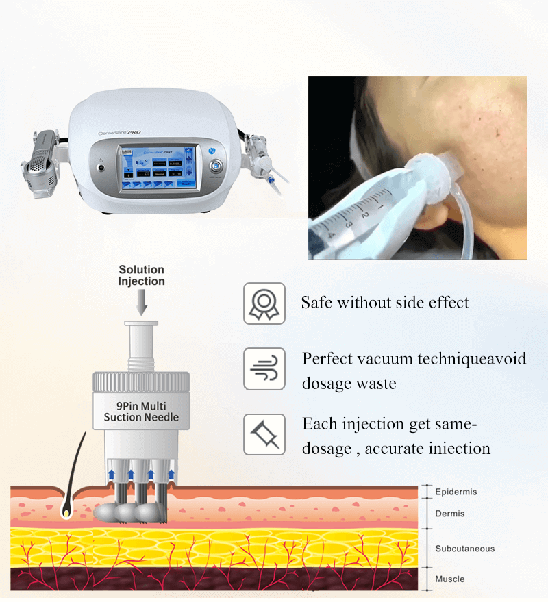 Dermashine pro vital injector 3 9pin needle mesotherapy gun -  - 6